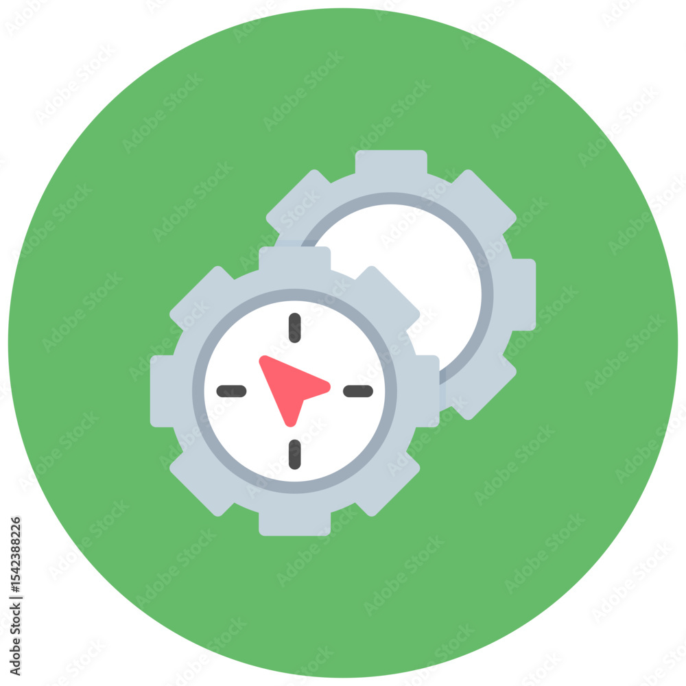 Poster precision engineering icon vector image. can be used for mass production.