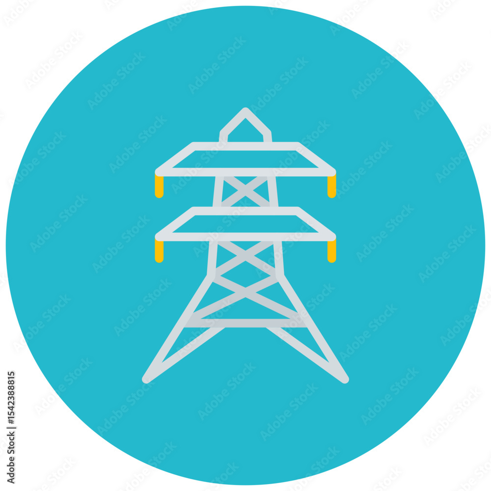 Poster electricity grid icon vector image. can be used for public utilities.