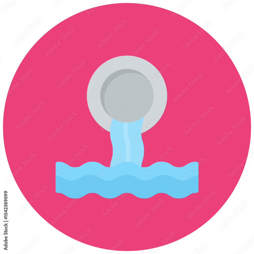 Poster stormwater drain icon vector image. can be used for public utilities.