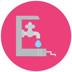 Water Supply icon vector image. Can be used for Public Utilities.