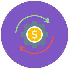 Fototapeta premium Cost Control icon vector image. Can be used for Operations Management.