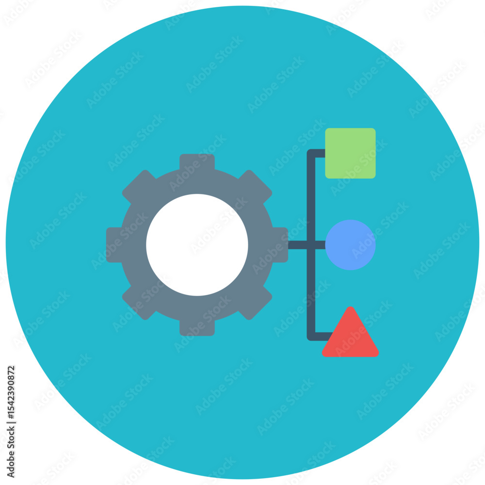 Poster resource allocation icon vector image. can be used for operations management.