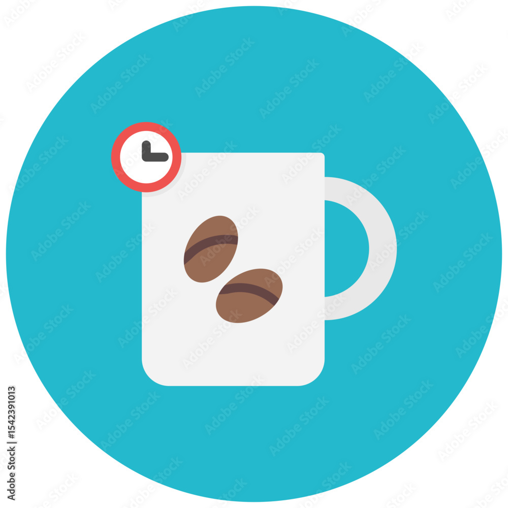 Aufkleber coffee break icon vector image. can be used for remote working.