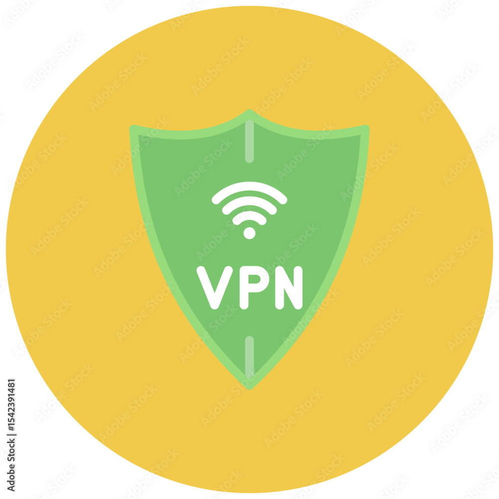 Poster vpn connection icon vector image. can be used for remote working.