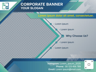 Modern Corporate Banner with Placeholder Text