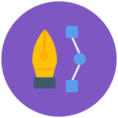 Graphic Design icon vector image. Can be used for Freelancer.