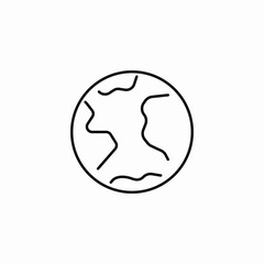 earth globe lines icon sign vector