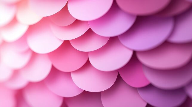An artistic composition of pink and purple scalloped shapes creates an engaging abstract background that inspires creativity and evokes playful emotions.