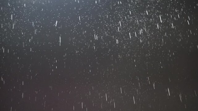 Heavy rain, slow rain, thunder, night sky rain, slow rain, looping video with rain sound