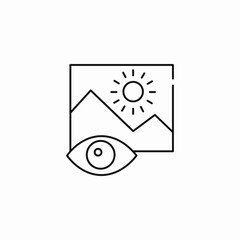 landscape image view icon sign vector