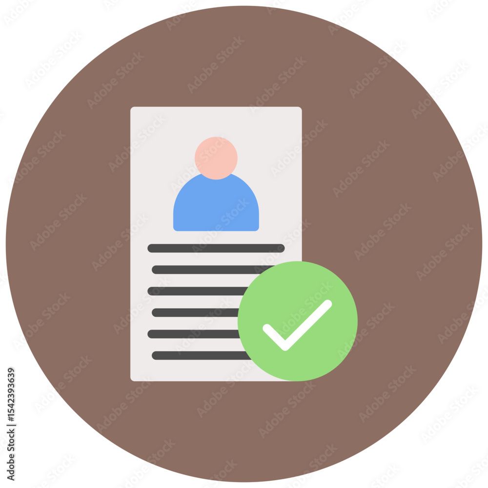 Poster reference check icon vector image. can be used for headhunting.