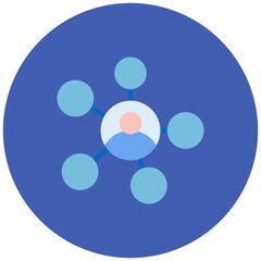 Networking icon vector image. Can be used for Headhunting.