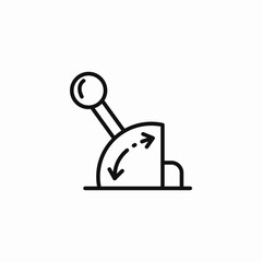 mechanical control lever icon sign vector