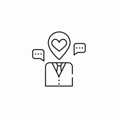 person love chat icon sign vector