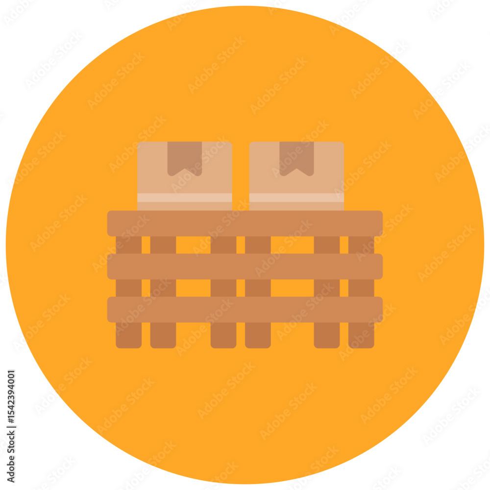 Aufkleber pallet icon vector image. can be used for manufacturing and distribution.