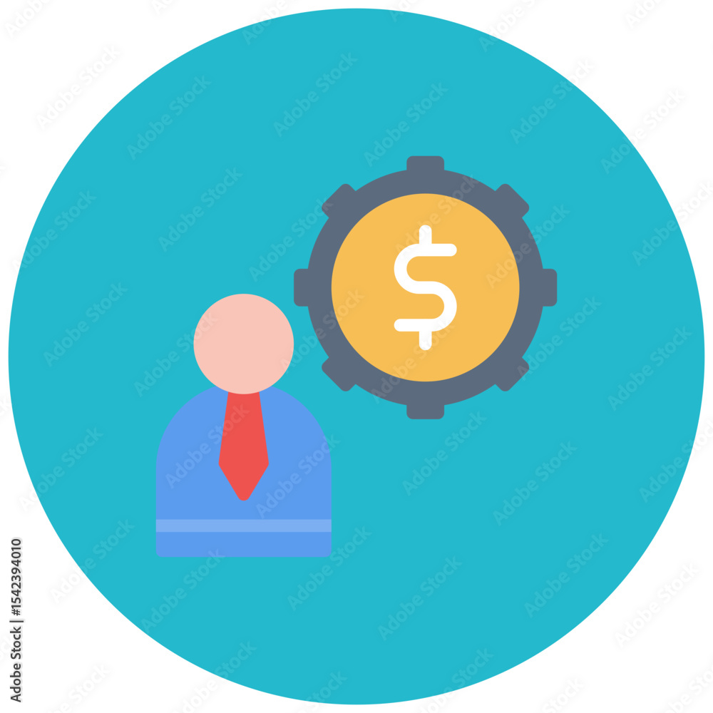 Poster procurement process icon vector image. can be used for manufacturing and distribution.