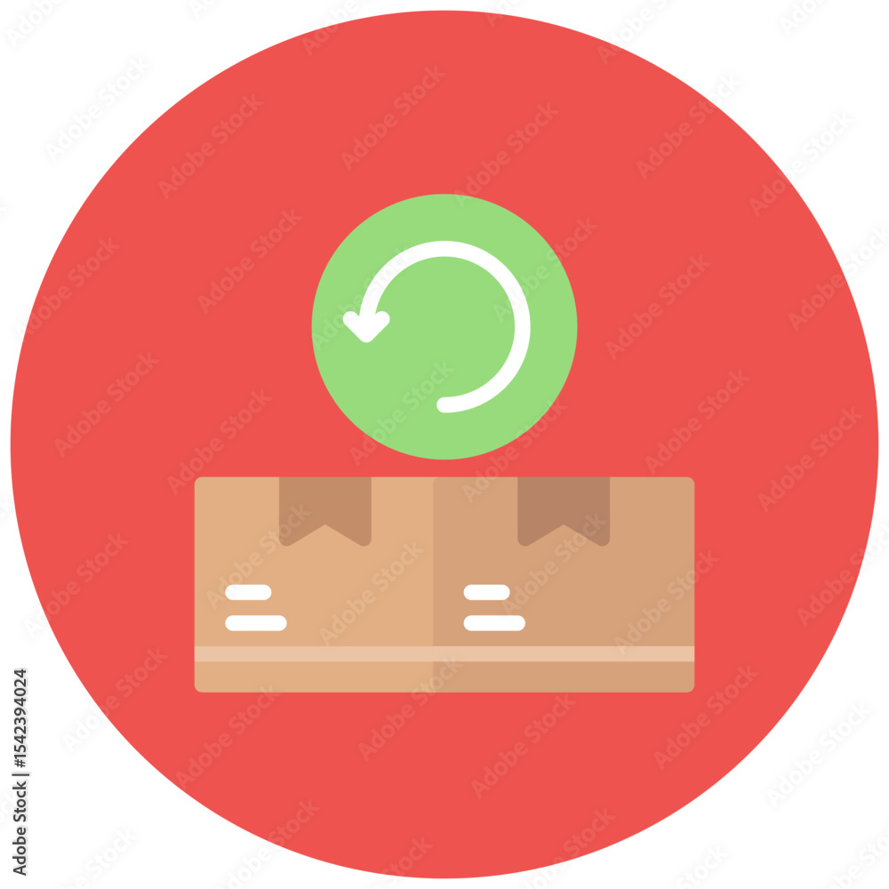 Aufkleber return process icon vector image. can be used for manufacturing and distribution.
