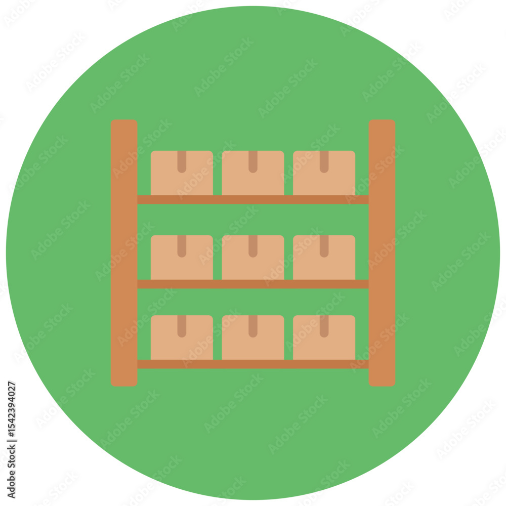 Poster storage rack icon vector image. can be used for manufacturing and distribution.