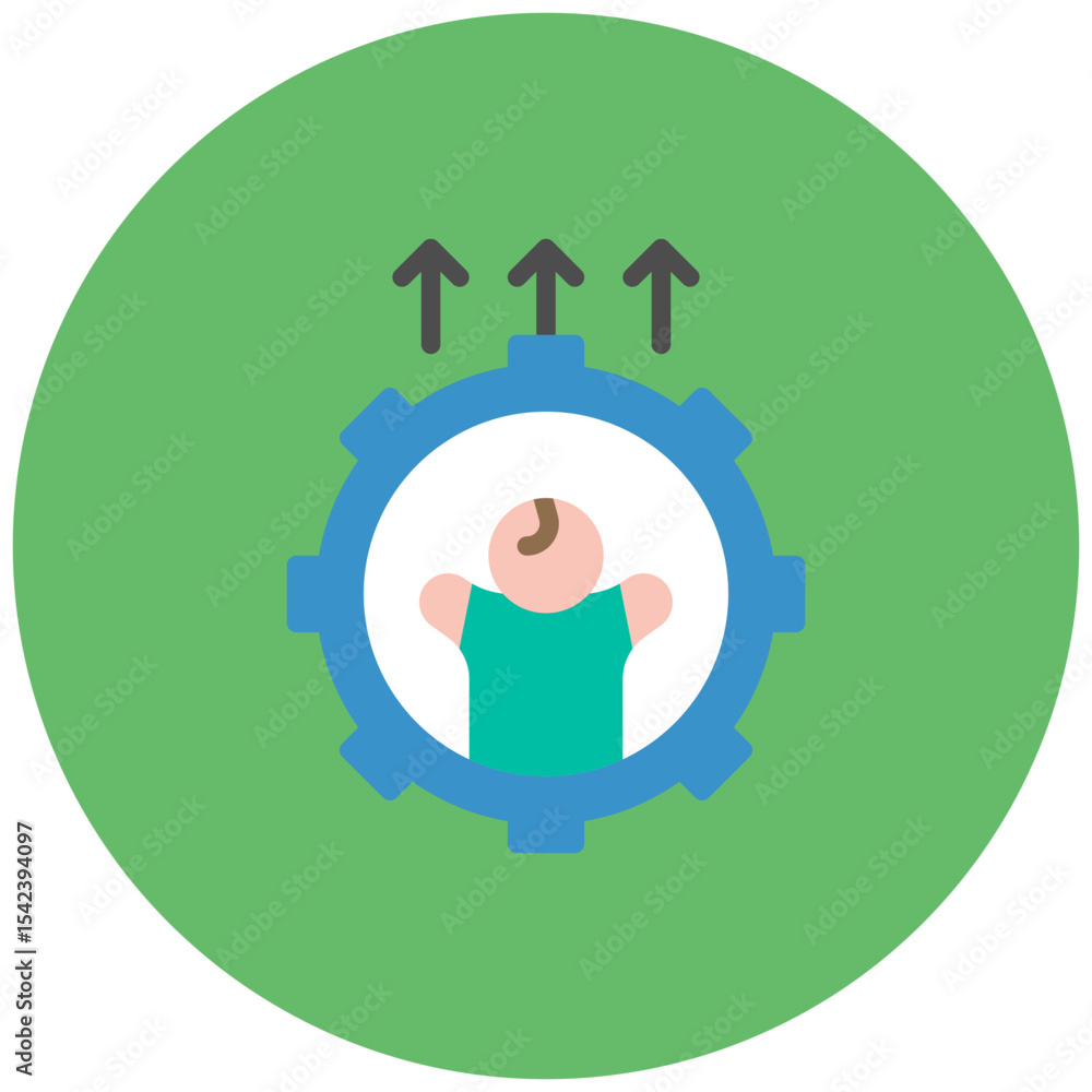 Poster child development icon vector image. can be used for daycare.