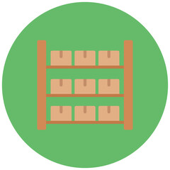 Storage Rack icon vector image. Can be used for Manufacturing and Distribution.
