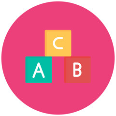 Alphabet Blocks icon vector image. Can be used for Daycare.