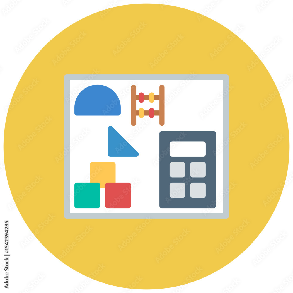 Poster numeracy skills icon vector image. can be used for daycare.