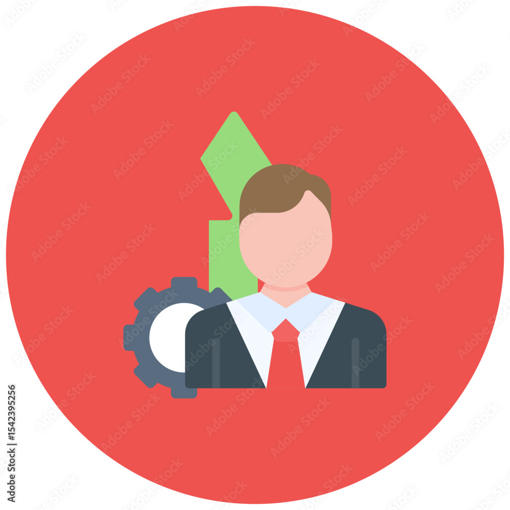 Poster professional development icon vector image. can be used for curriculum vitae.