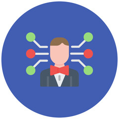 Professional Network icon vector image. Can be used for Curriculum Vitae.