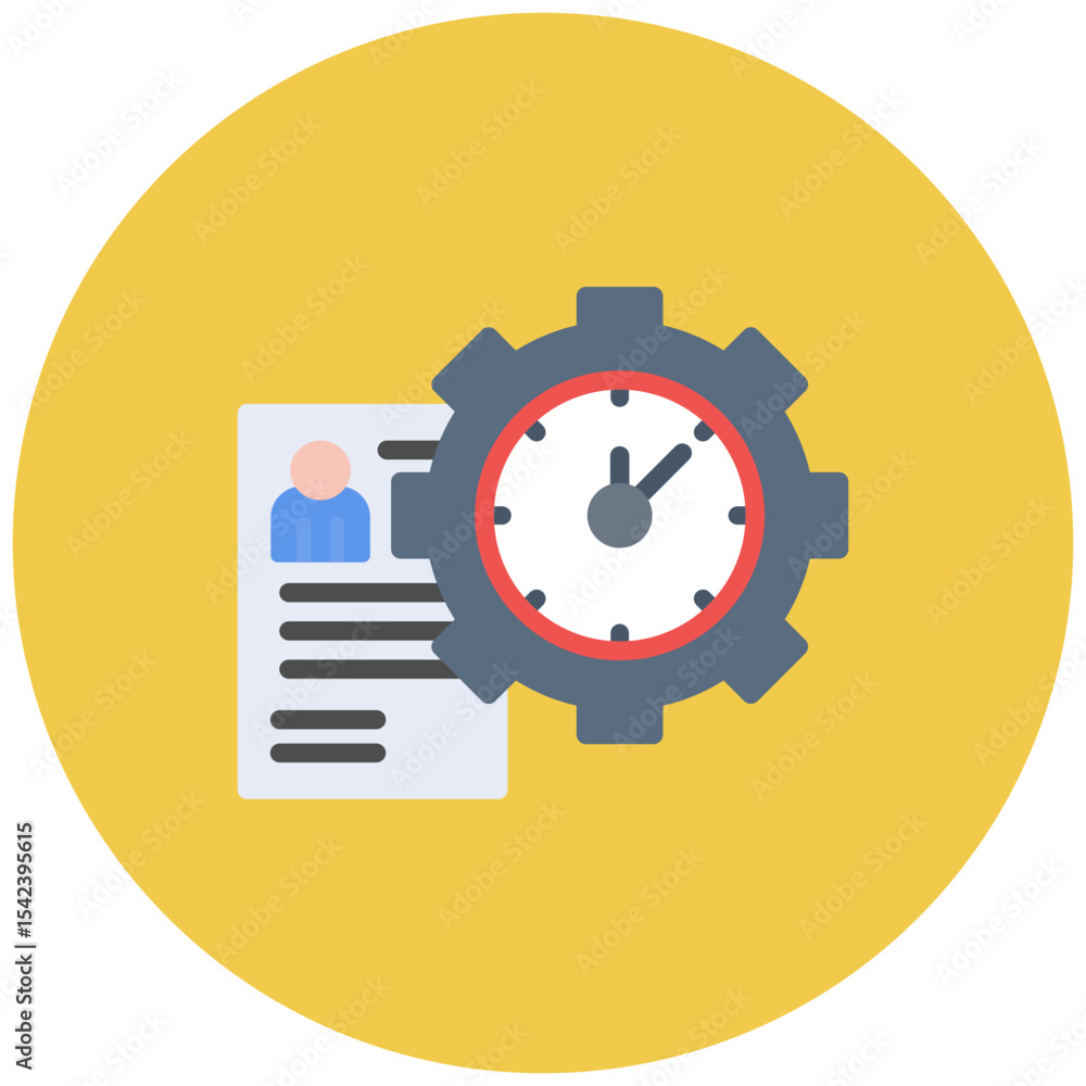Poster time management icon vector image. can be used for curriculum vitae.