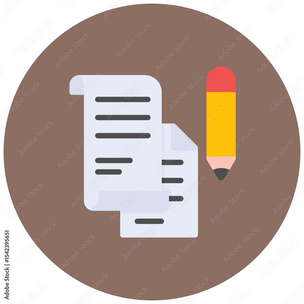 Aufkleber writing samples icon vector image. can be used for curriculum vitae.