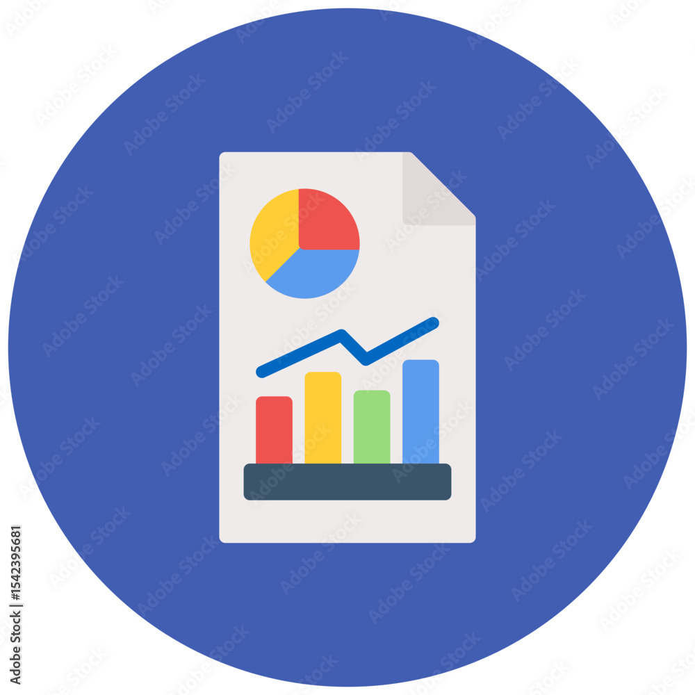 Poster analytics icon vector image. can be used for professional services.