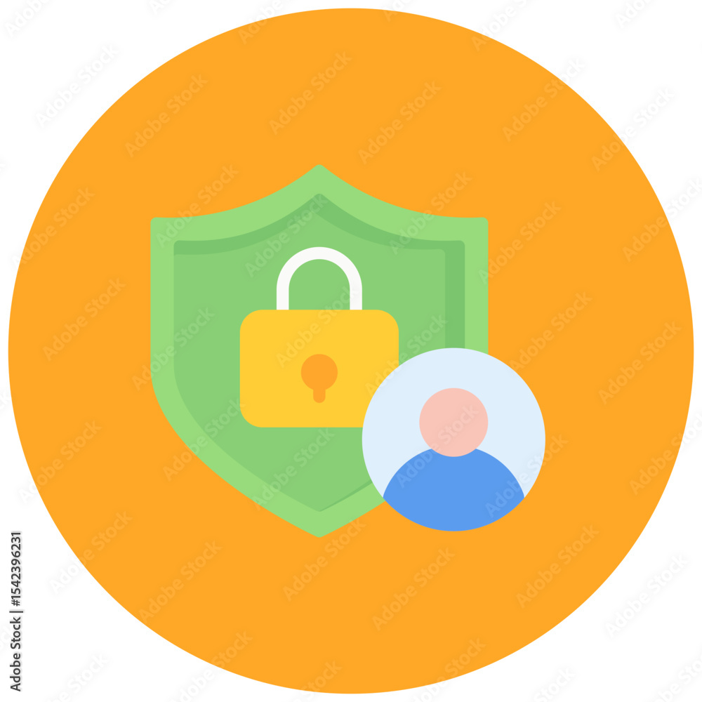 Poster account privacy icon vector image. can be used for safe payment.