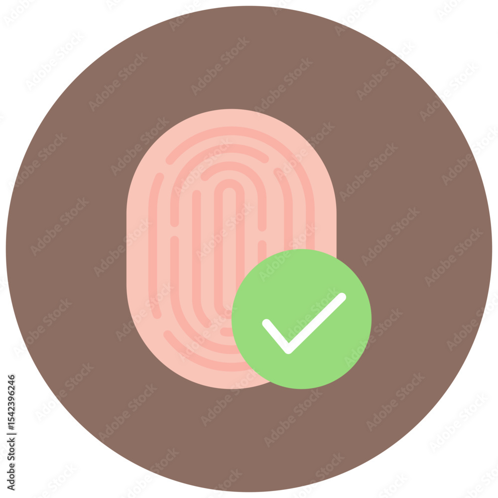 Poster biometric authentication icon vector image. can be used for safe payment.