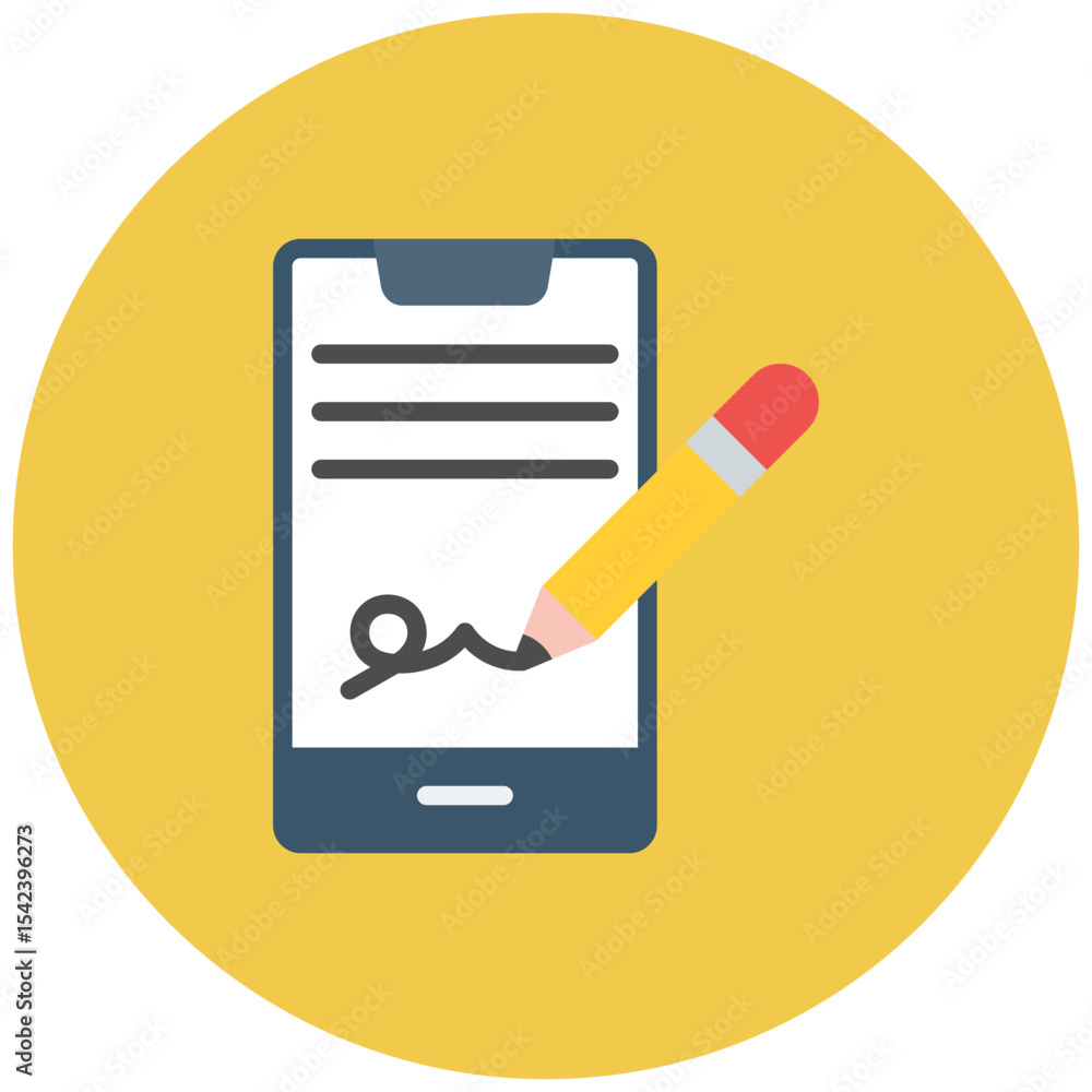 Poster digital signature icon vector image. can be used for safe payment.