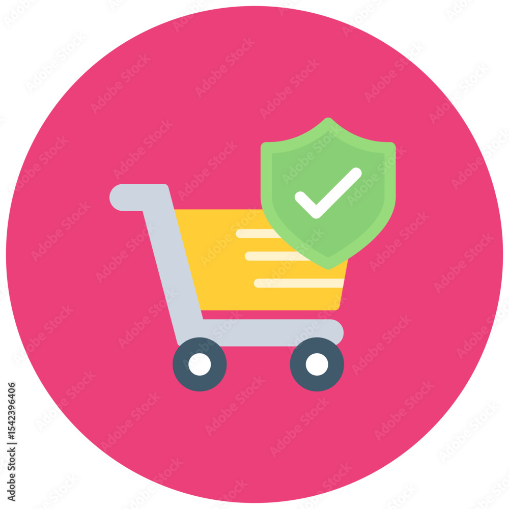 Poster safe e commerce icon vector image. can be used for safe payment.