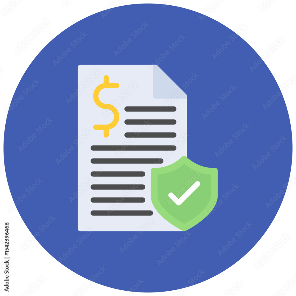 Poster secure invoice icon vector image. can be used for safe payment.