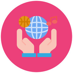 Cultural Activities icon vector image. Can be used for Elderly Care.