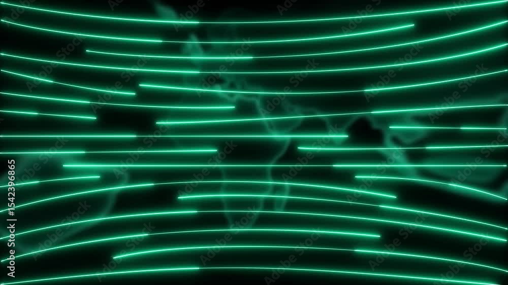 Poster horizontal neon beams technology background. neon news background. abstract program code moving in a