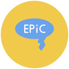 Epic icon vector image. Can be used for Movie Genres.