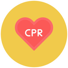 CPR icon vector image. Can be used for Cardiology.