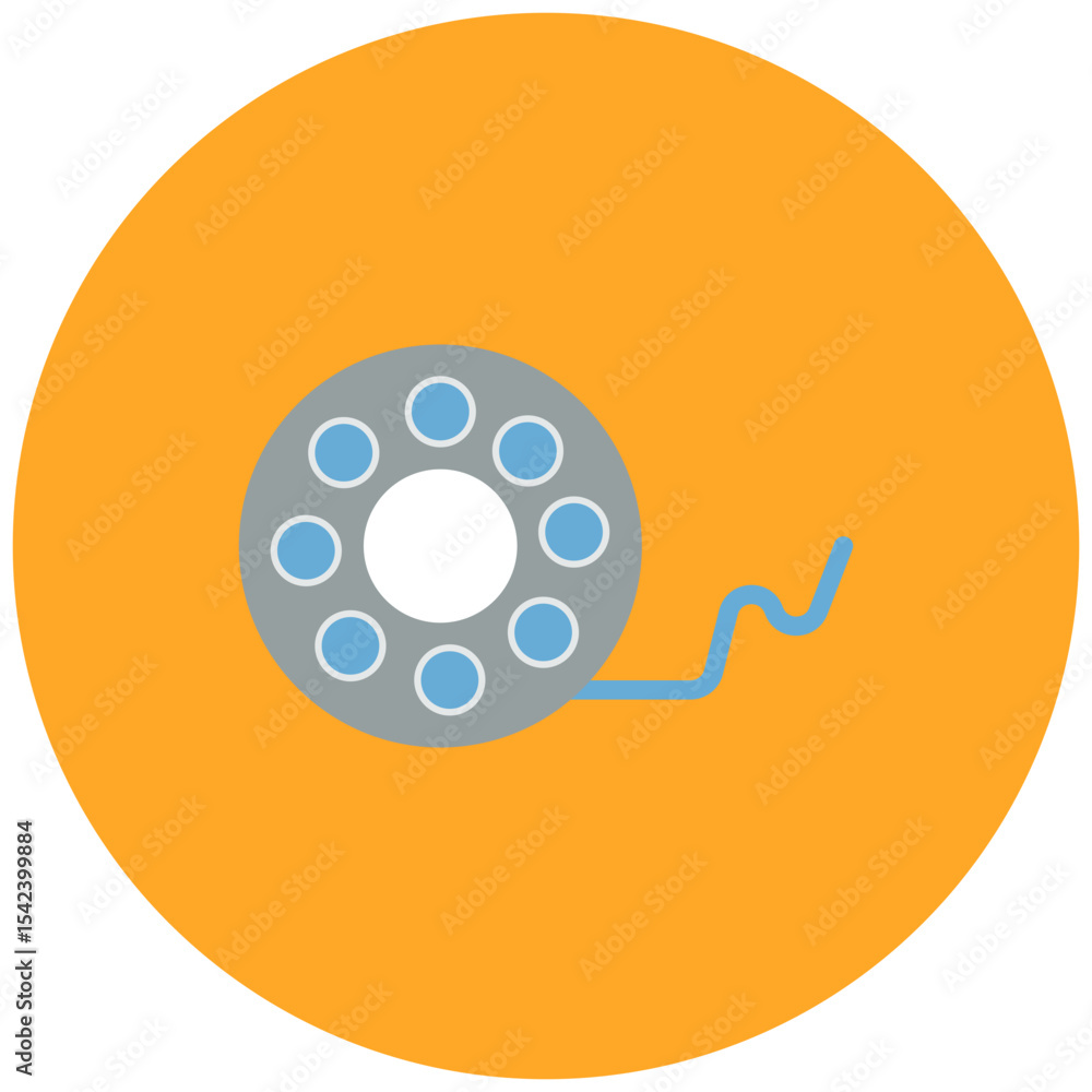 Poster filament spool icon vector image. can be used for additive maufacturing.