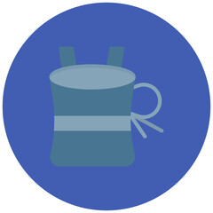 Chalk Bag icon vector image. Can be used for Rock Climbing.