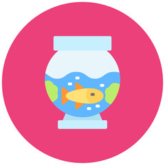 Fish Bowl icon vector image. Can be used for Fish and Seafood.