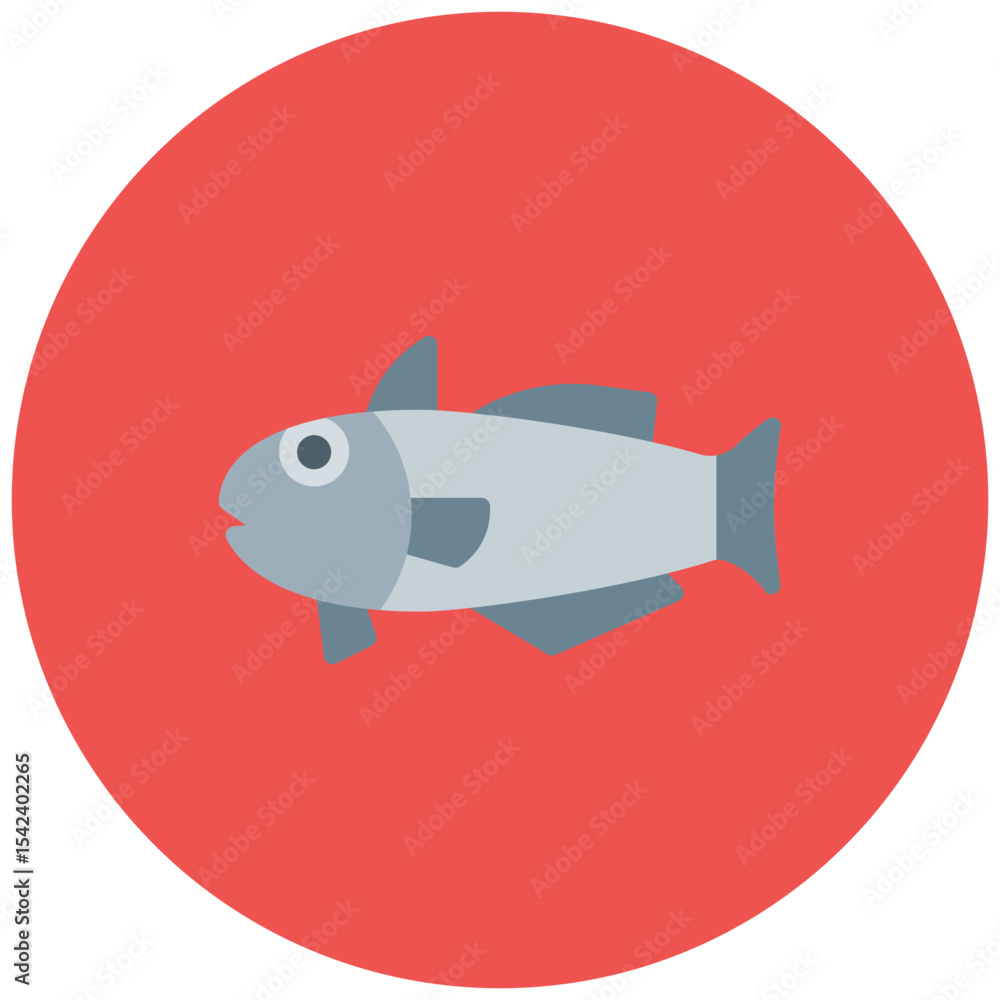 Poster haddock icon vector image. can be used for fish and seafood.