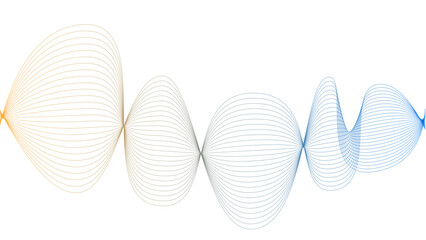 	
Vector curvy abstract line art wavy flowing dynamic blue white background in concept music or sound, wave, wind, information flow	
