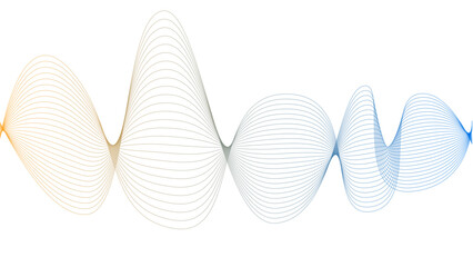 	
Vector curvy abstract line art wavy flowing dynamic blue white background in concept music or sound, wave, wind, information flow	
