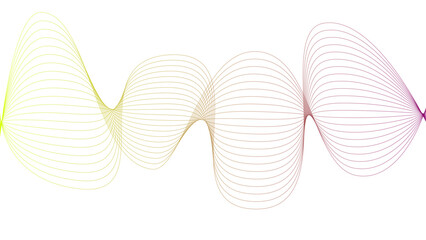 	
Vector curvy abstract line art wavy flowing dynamic blue white background in concept music or sound, wave, wind, information flow	
