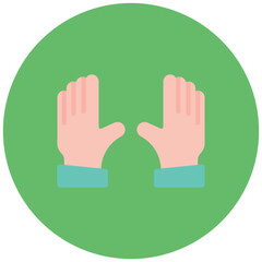 Hands icon vector image. Can be used for Sun Protection.