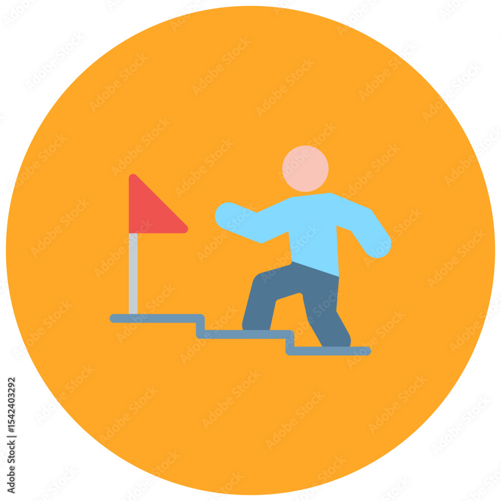 Poster career development icon vector image. can be used for organization.