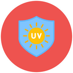 UV Protection icon vector image. Can be used for Sun Protection.